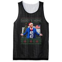 Funny DaddyS Home Trump Ugly Christmas Sweater Xmas Pajamas Mesh Reversible Basketball Jersey Tank