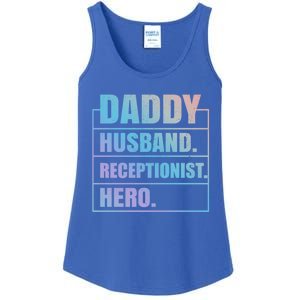 Funny Daddy Husband Receptionist Hero Father's Day Great Gift Ladies Essential Tank