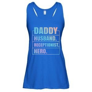 Funny Daddy Husband Receptionist Hero Father's Day Great Gift Ladies Essential Flowy Tank