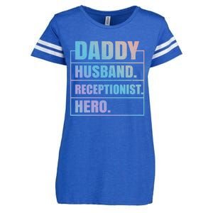 Funny Daddy Husband Receptionist Hero Father's Day Great Gift Enza Ladies Jersey Football T-Shirt