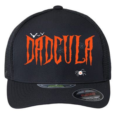 Funny Dadcula Halloween Dad Dracula Costume Momster Matching Flexfit Unipanel Trucker Cap