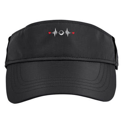 Father's Day Heartbeat Love Golf Gift For Dad Adult Drive Performance Visor