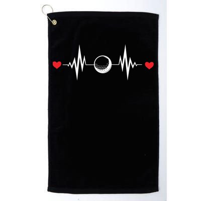 Father's Day Heartbeat Love Golf Gift For Dad Golf Towel