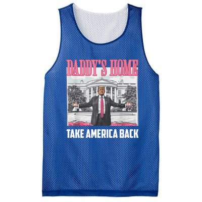 Funny DaddyS Home Trump 2024 Take America Back 2024 Gift Mesh Reversible Basketball Jersey Tank