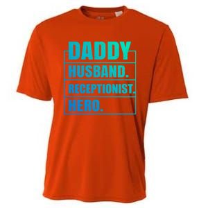 Funny Daddy Husband Receptionist Hero Father's Day Funny Gift Cooling Performance Crew T-Shirt