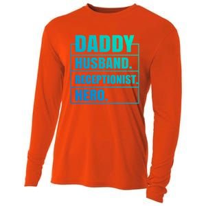 Funny Daddy Husband Receptionist Hero Father's Day Funny Gift Cooling Performance Long Sleeve Crew