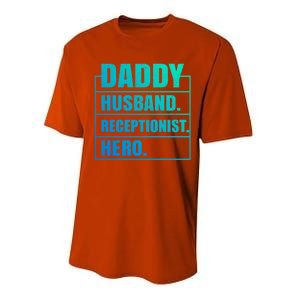 Funny Daddy Husband Receptionist Hero Father's Day Funny Gift Performance Sprint T-Shirt