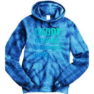 Funny Daddy Husband Receptionist Hero Father's Day Funny Gift Tie Dye Hoodie