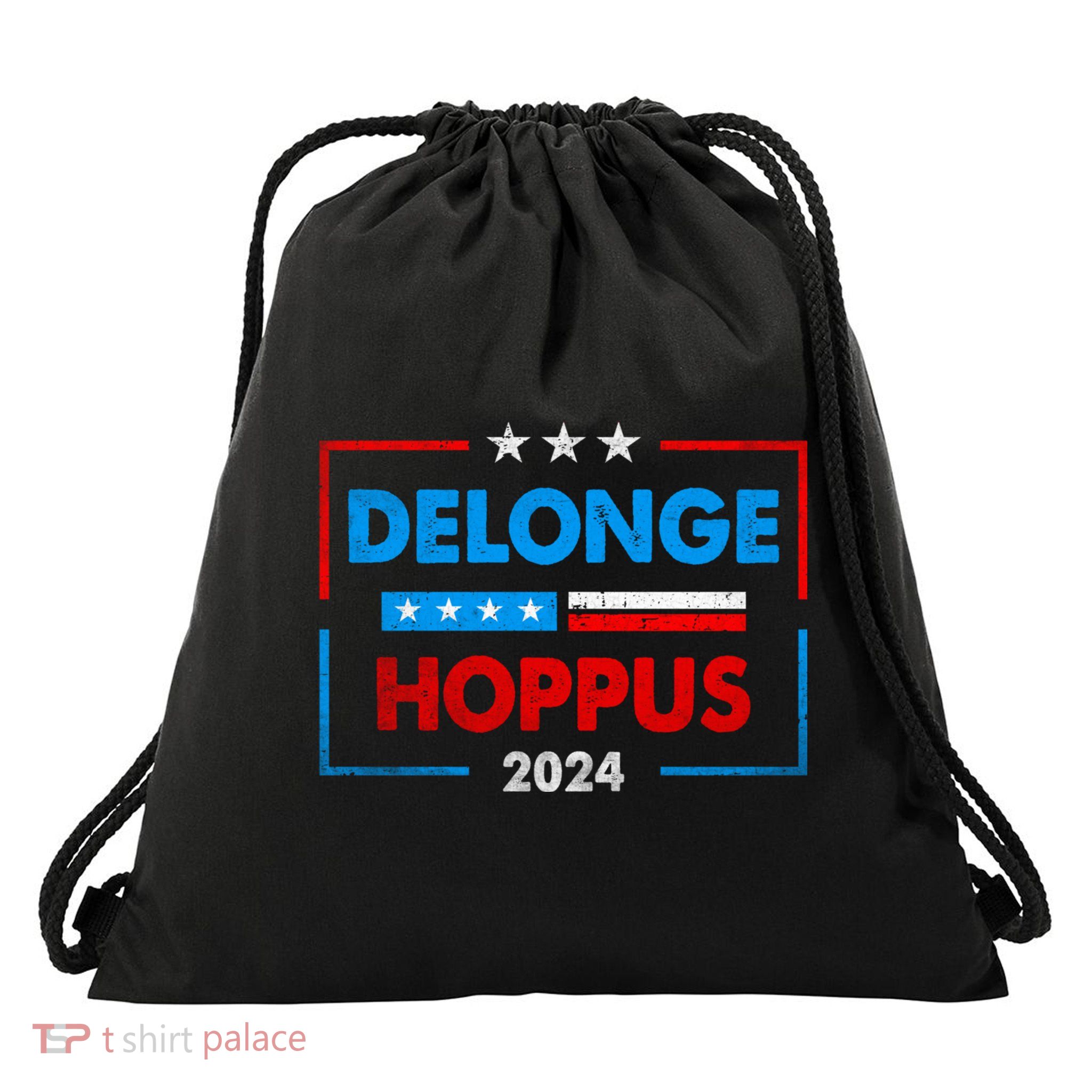 Funny Delonge Hoppus 2024 For President Voting Election 2024 Usa Drawstring Bag