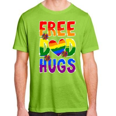 Free Dad Hugs Rainbow Lgbt Pride Month Fathers Day Cool Gift Adult ChromaSoft Performance T-Shirt