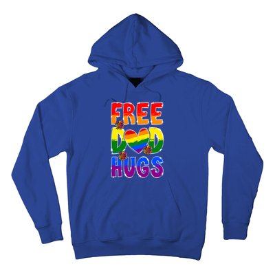 Free Dad Hugs Rainbow Lgbt Pride Month Fathers Day Cool Gift Hoodie