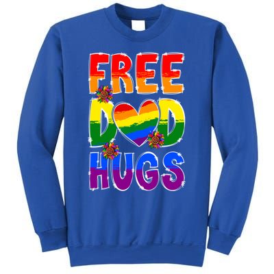 Free Dad Hugs Rainbow Lgbt Pride Month Fathers Day Cool Gift Sweatshirt