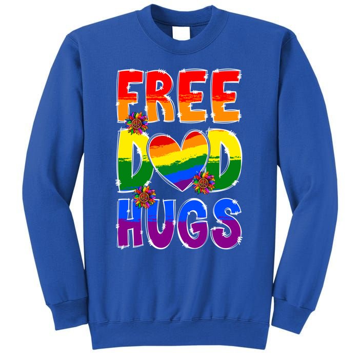 Free Dad Hugs Rainbow Lgbt Pride Month Fathers Day Cool Gift Sweatshirt