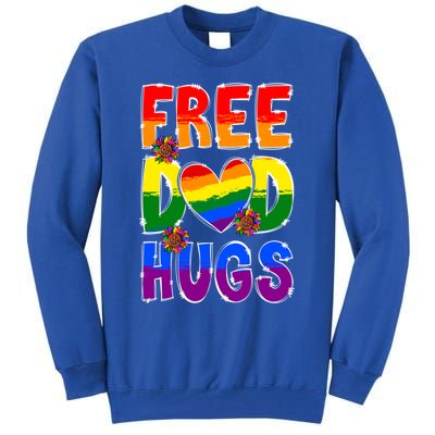 Free Dad Hugs Rainbow Lgbt Pride Month Fathers Day Cool Gift Tall Sweatshirt