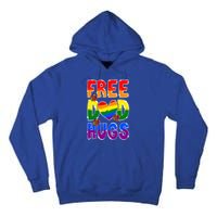 Free Dad Hugs Rainbow Lgbt Pride Month Fathers Day Cool Gift Tall Hoodie