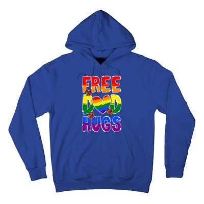 Free Dad Hugs Rainbow Lgbt Pride Month Fathers Day Cool Gift Tall Hoodie