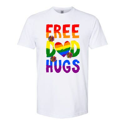 Free Dad Hugs Rainbow Lgbt Pride Month Fathers Day Cool Gift Softstyle CVC T-Shirt