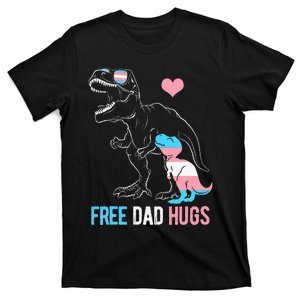 Free Dad Hugs Dinosaur Rex Daddy Pride T-Shirt