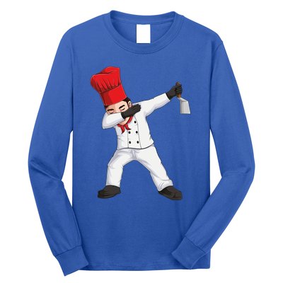 Funny Dabbing Hibachi Chef Cook Costume Cooking Cute Gift Long Sleeve Shirt