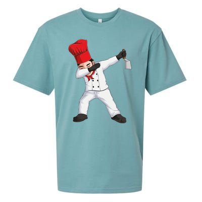 Funny Dabbing Hibachi Chef Cook Costume Cooking Cute Gift Sueded Cloud Jersey T-Shirt