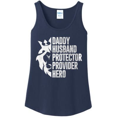 Funny Daddy Husband Protector Provider Hero For Father Day Ladies Essential Tank