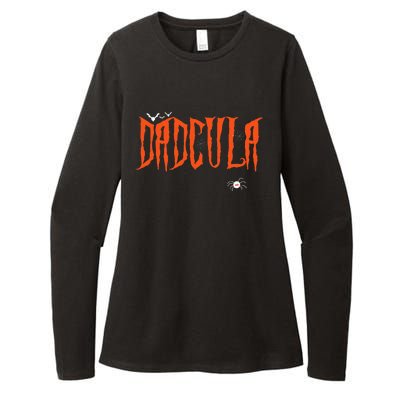 Funny Dadcula Halloween Dad Dracula Costume Momster Matching Womens CVC Long Sleeve Shirt