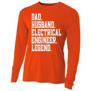 Funny Dad Husband Electrical Engineer Legend Great Gift Cooling Performance Long Sleeve Crew