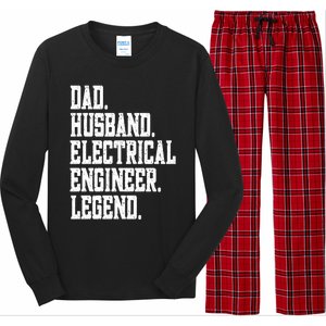 Funny Dad Husband Electrical Engineer Legend Great Gift Long Sleeve Pajama Set