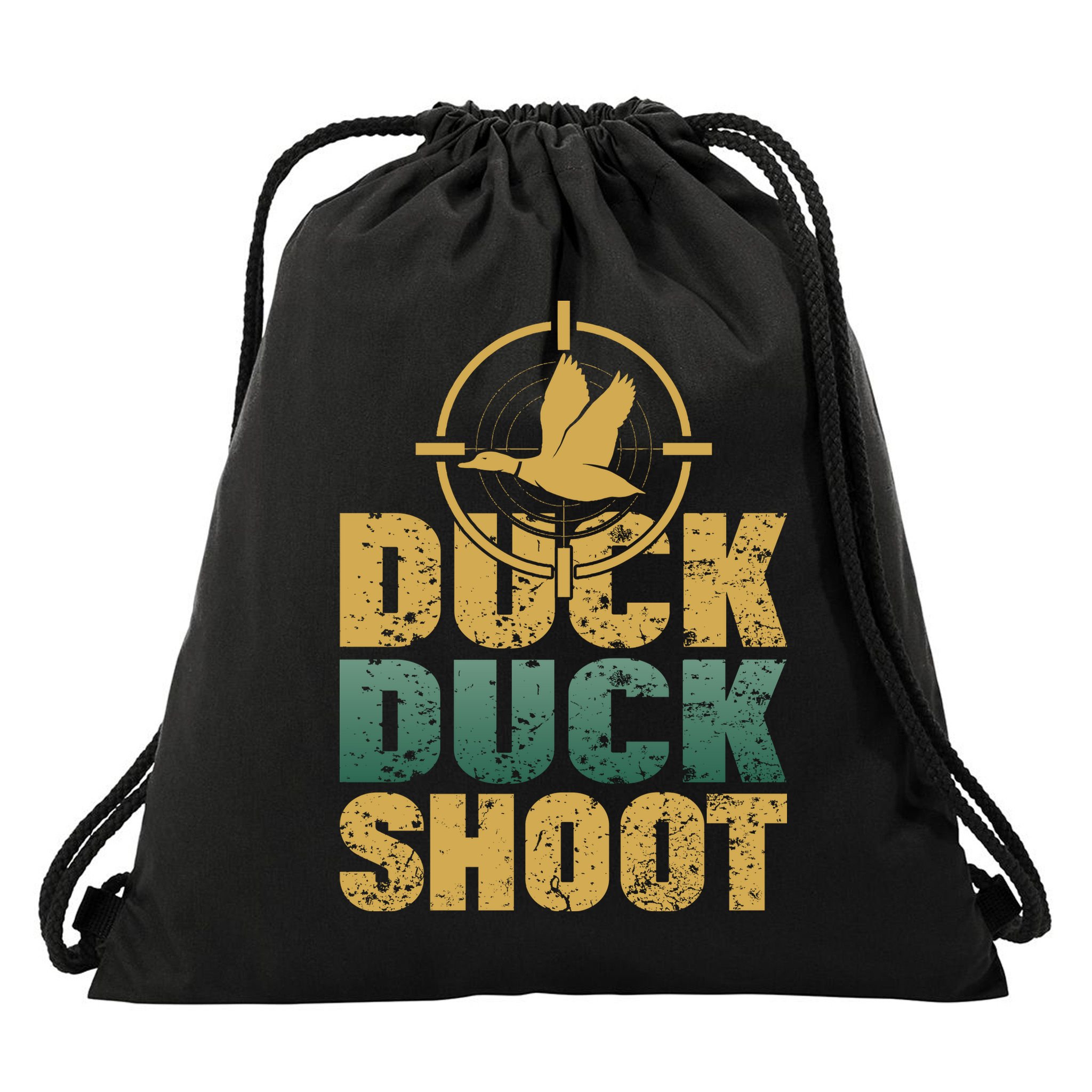 Funny Duck Hunting Gift For Hunter Drawstring Bag