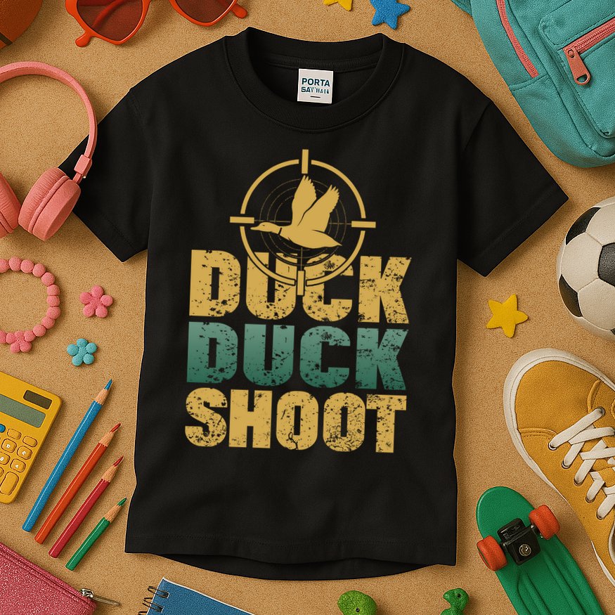 Funny Duck Hunting Gift For Hunter Kids T-Shirt