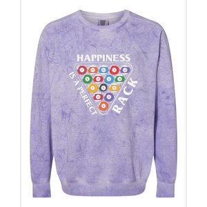 Father's Day Happiness Is A Perfect Rack Billiards Dad Gift For Dad Colorblast Crewneck Sweatshirt