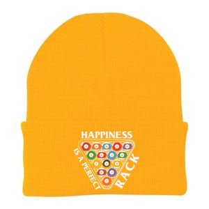 Father's Day Happiness Is A Perfect Rack Billiards Dad Gift For Dad Knit Cap Winter Beanie