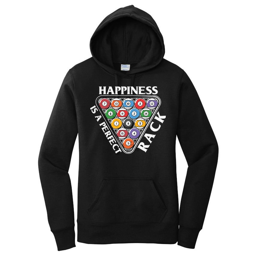 Father's Day Happiness Is A Perfect Rack Billiards Dad Gift For Dad Women's Pullover Hoodie