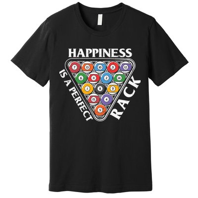 Father's Day Happiness Is A Perfect Rack Billiards Dad Gift For Dad Premium T-Shirt