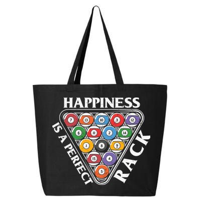 Father's Day Happiness Is A Perfect Rack Billiards Dad Gift For Dad 25L Jumbo Tote