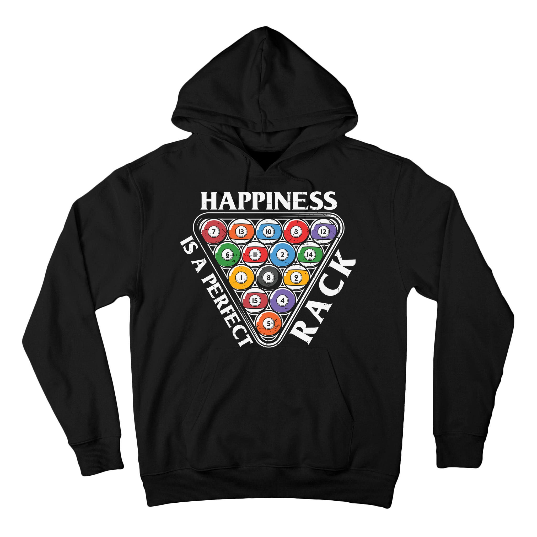 Father's Day Happiness Is A Perfect Rack Billiards Dad Gift For Dad Tall Hoodie