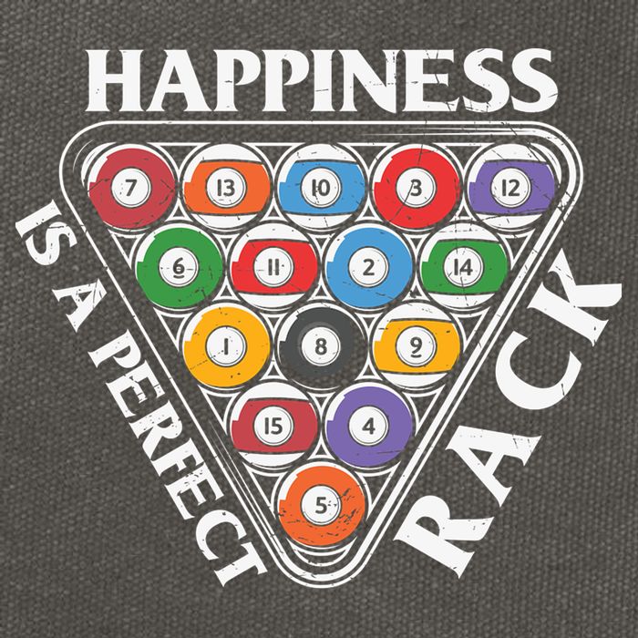Father's Day Happiness Is A Perfect Rack Billiards Dad Gift For Dad Cotton Canvas Backpack
