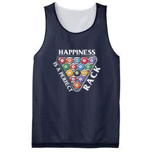 Father's Day Happiness Is A Perfect Rack Billiards Dad Gift For Dad Mesh Reversible Basketball Jersey Tank