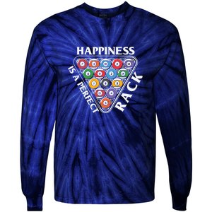 Father's Day Happiness Is A Perfect Rack Billiards Dad Gift For Dad Tie-Dye Long Sleeve Shirt