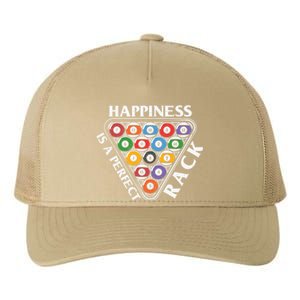 Father's Day Happiness Is A Perfect Rack Billiards Dad Gift For Dad Yupoong Adult 5-Panel Trucker Hat