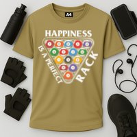 Father's Day Happiness Is A Perfect Rack Billiards Dad Gift For Dad Cooling Performance Crew T-Shirt