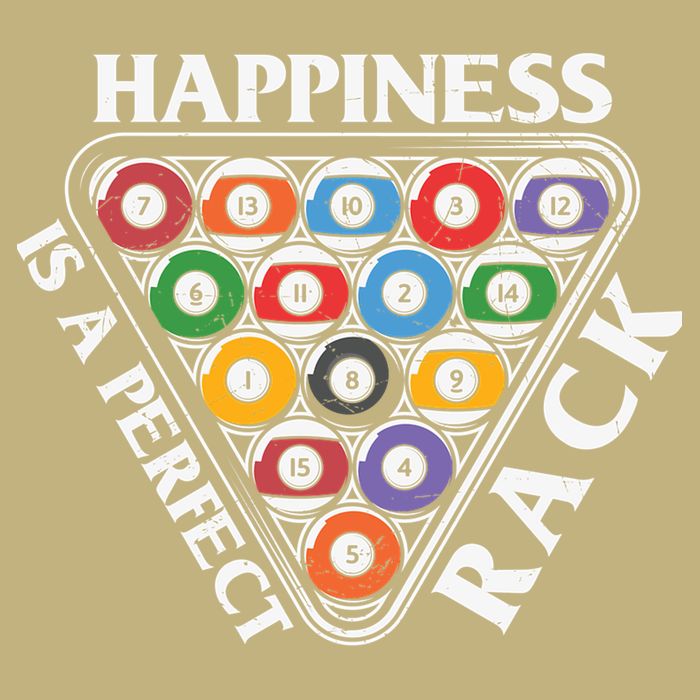Father's Day Happiness Is A Perfect Rack Billiards Dad Gift For Dad Cooling Performance Crew T-Shirt