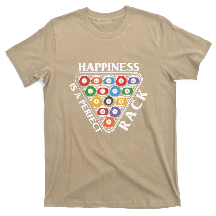 Father's Day Happiness Is A Perfect Rack Billiards Dad Gift For Dad T-Shirt