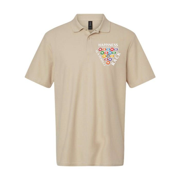 Father's Day Happiness Is A Perfect Rack Billiards Dad Gift For Dad Softstyle Adult Sport Polo