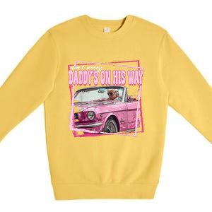 Funny DaddyS Home Trump Pink 2024 Take America Back 2024 Premium Crewneck Sweatshirt