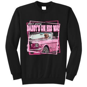 Funny DaddyS Home Trump Pink 2024 Take America Back 2024 Sweatshirt