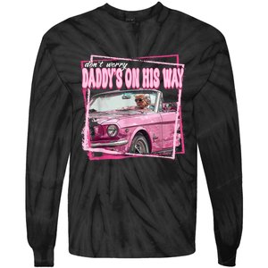 Funny DaddyS Home Trump Pink 2024 Take America Back 2024 Tie-Dye Long Sleeve Shirt