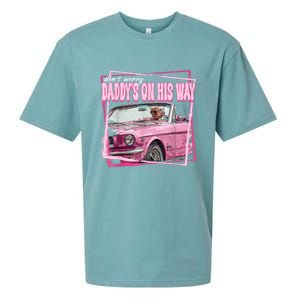 Funny DaddyS Home Trump Pink 2024 Take America Back 2024 Sueded Cloud Jersey T-Shirt