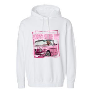 Funny DaddyS Home Trump Pink 2024 Take America Back 2024 Garment-Dyed Fleece Hoodie