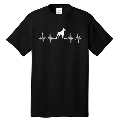 funny Doberman Heartbeat For Doberman Lover Tall T-Shirt